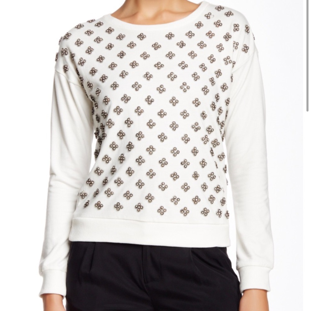 Alice + Olivia Beaded Sweater - Picture 1 of 5